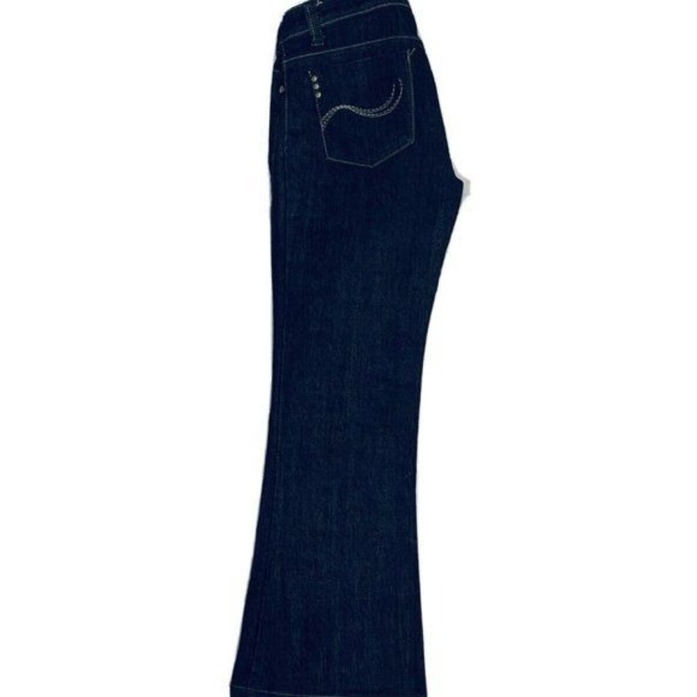 DOROTHY PERKINS Womens Jeans Dark Wash Blue Denim Bootcut Sz 10 Made in UK - Picture 10 of 13